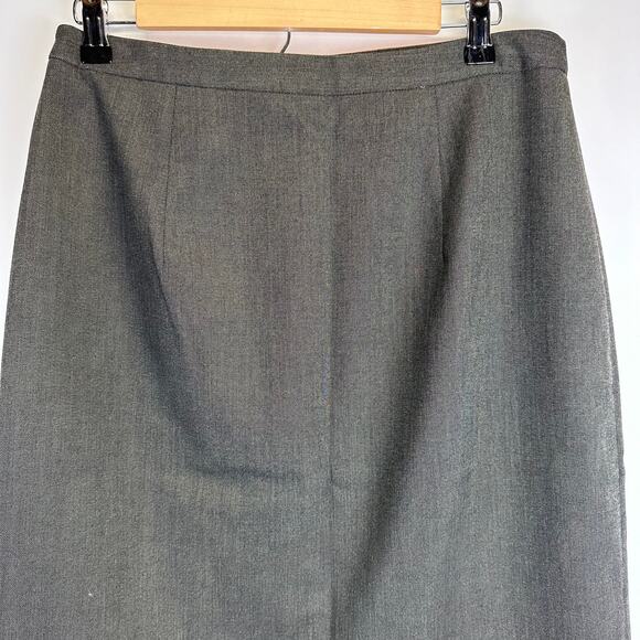 Banana Republic Hunter Green Pleated Button Pencil Skirt Womens Size 10 Office - Picture 8 of 15